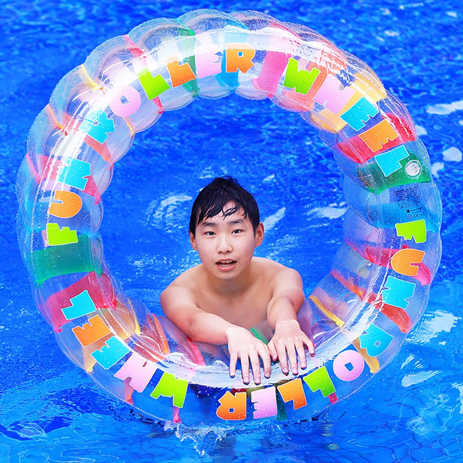 Flotador Inflable con Forma de Rueda de Agua para Piscina, Balsa de PVC para Entretenimiento en El Jardín Durante