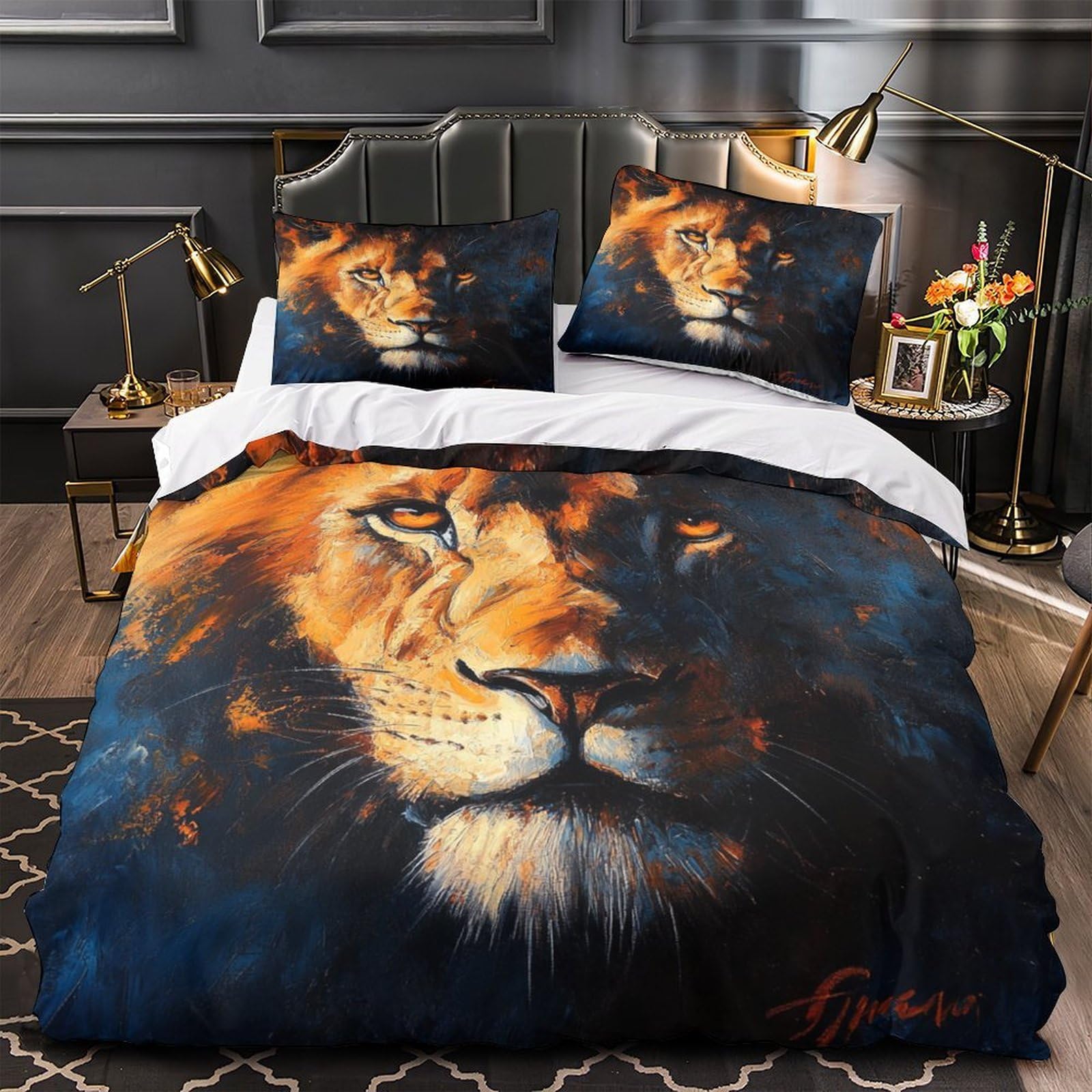 Linge de lit hamster mignon mangeant une pizza pour chambre de femme cosy