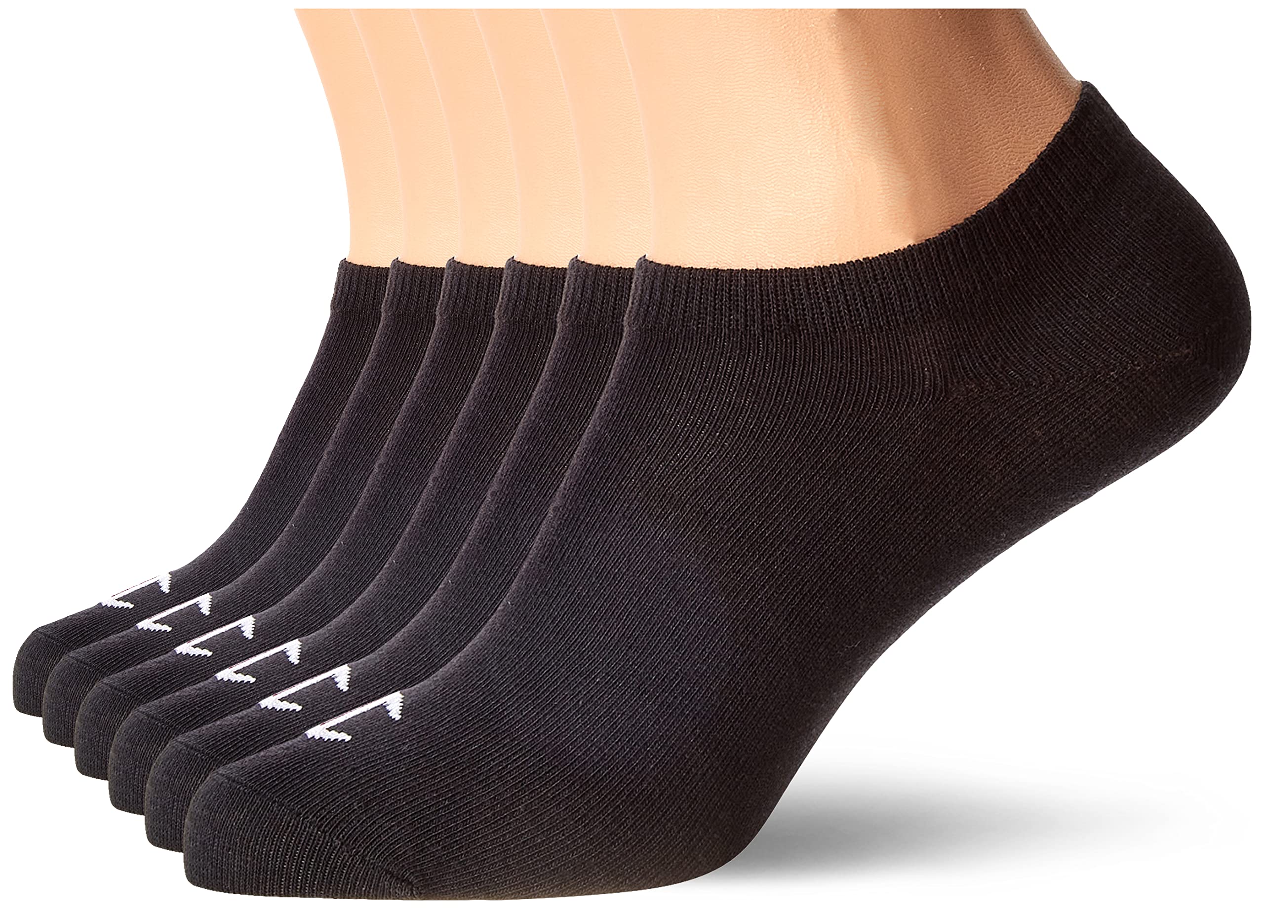 Champion Core 6PP Sneaker Casual Socks, Black, 35-38 (Pack of 6)
