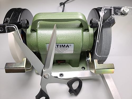 Miniatura 5 de Ultima Afilador de tijera - Amoladora y pulidora de sobremesa con abrazadera convexa para tijeras y afilado de cizalla de calidad profesional