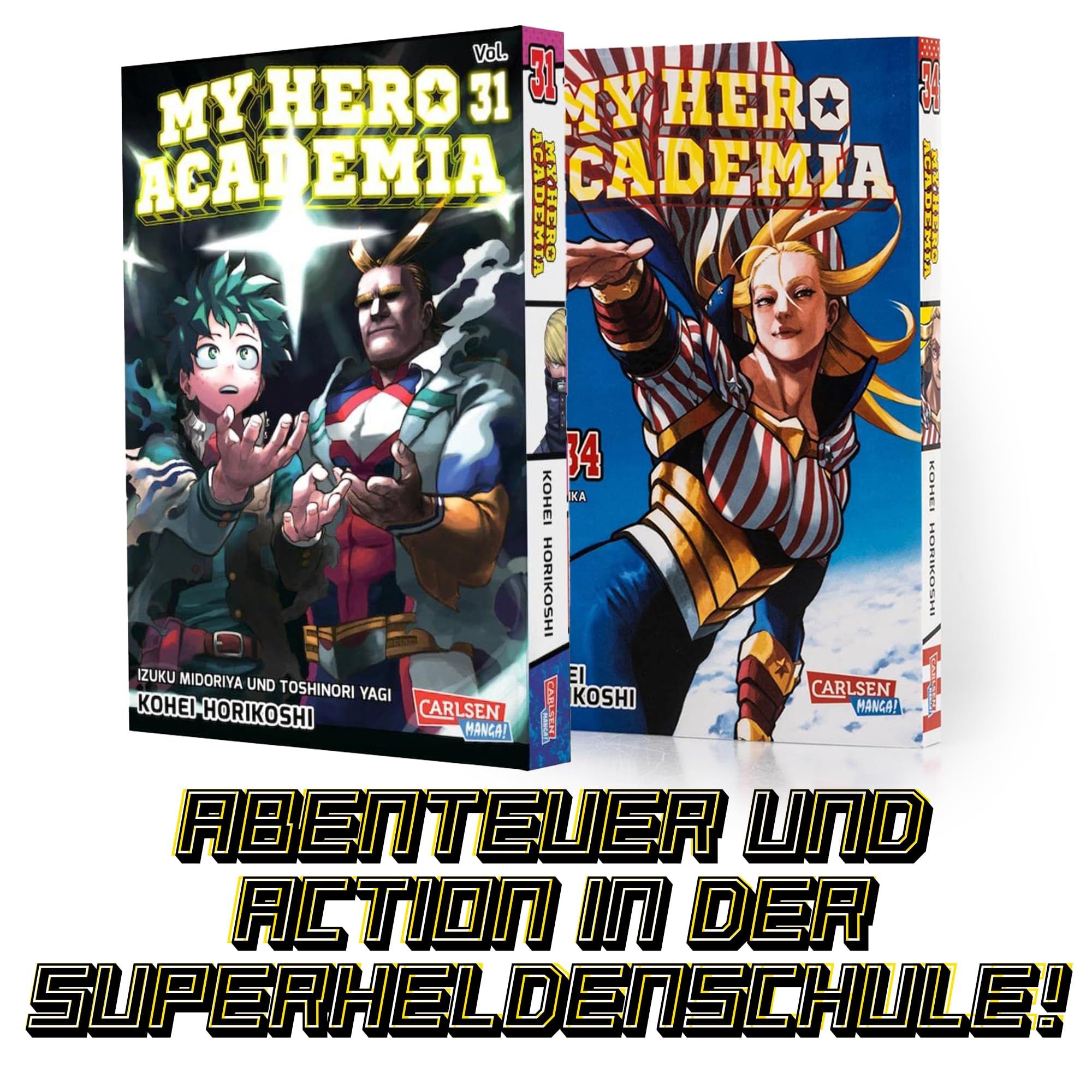 My Hero – Manga Set Deutsch (Bände 29–35) - MHA Box Edition - Shonen Jump Reihe für Anime & Manga Fans - Komplettsammlung Teil 4 mit exklusivem Comic-Lesezeichen - Carlsen Manga