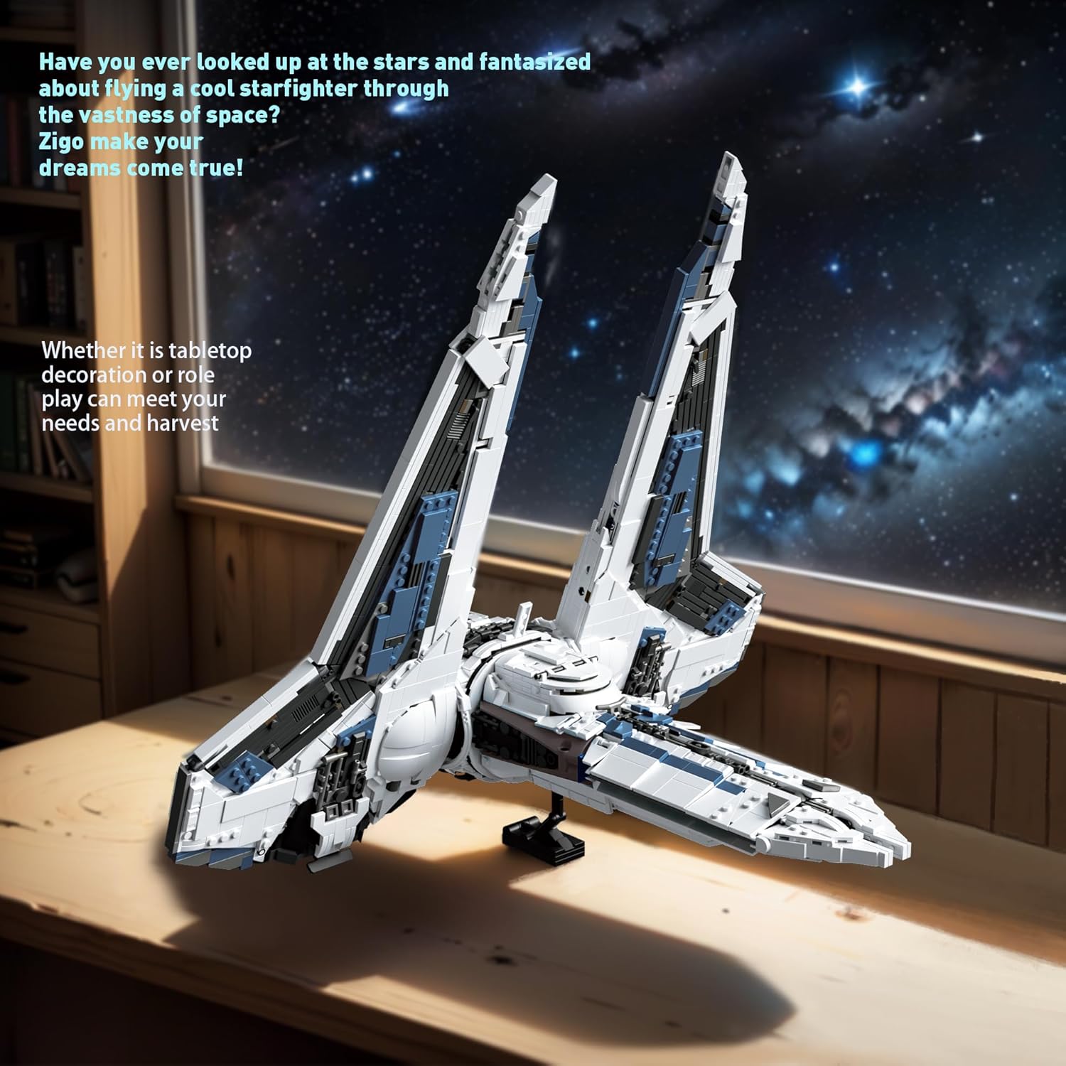 Space Wars Star Fighter Destroyer Building Blocks, War Display Stand Toy Gift, Movie Themed Scenes Sets, Ideas Gift for Adult and Film Fans(2948PCS)