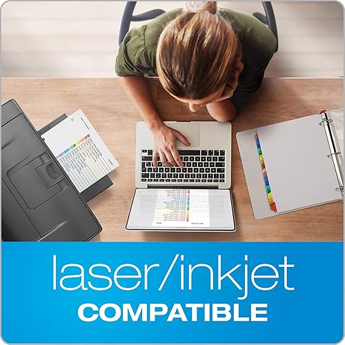 Miniatura 5 de Oxford OneStep - Separadores de carpetas, juegos de divisores diarios de 31 pestañas, tabla de contenido personalizable, pestañas multicolor