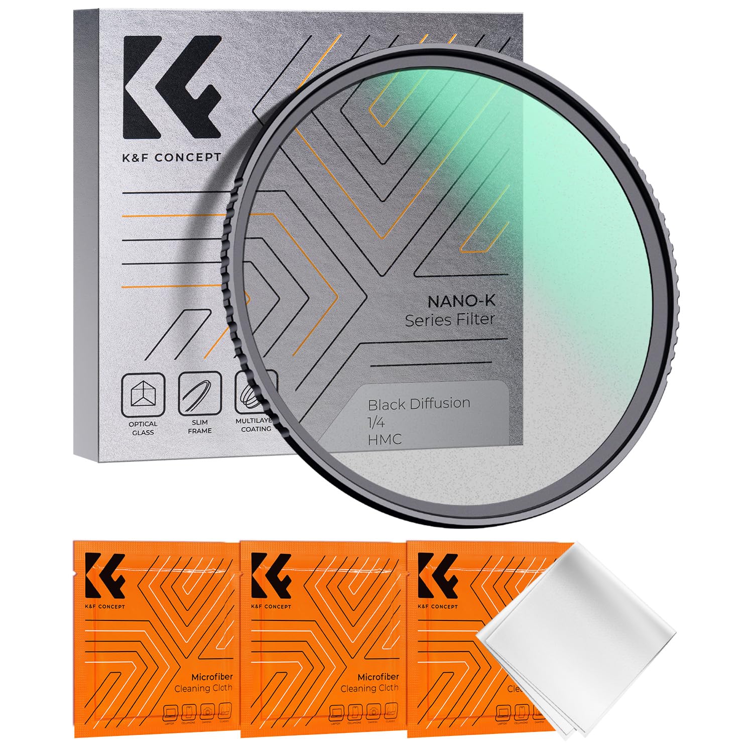 Amazon.co.jp: K&F Concept 77mm ブラックミスト1/4フィルター ソフト 
