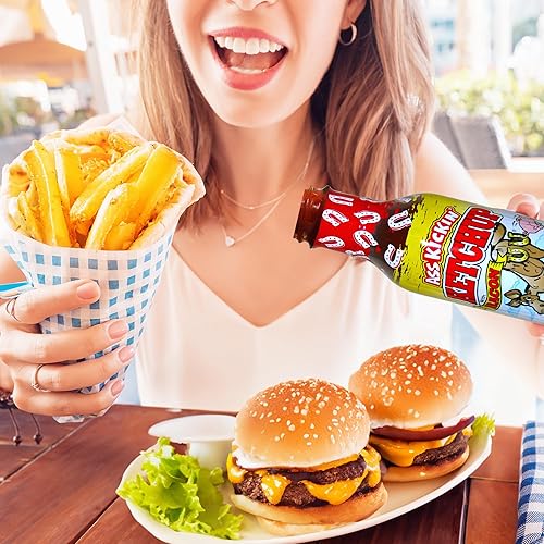 Miniatura 5 de ASS KICKIN' Ketchup de tocino  Botella de salsa de tomate de 13 onzas  Ketchup gourmet premium con tocino  Botella de vidrio para condimentos