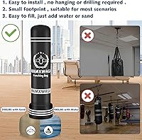 Vista 4 de Standing Punching Bag with Stand Adult, 70'' Freestanding Heavy Boxing Bag with Electric Air Pump