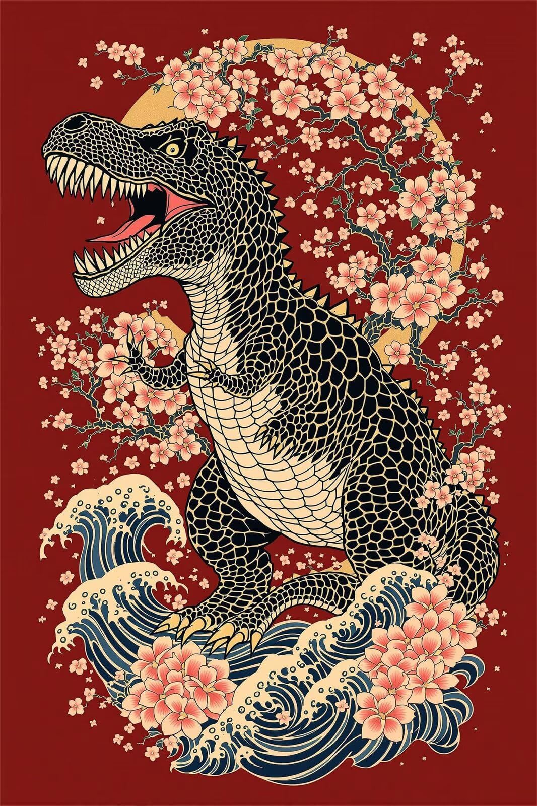 Rompecabezas para Adultos de 5000 Piezas | Flores Dinosaurio | Puzzle Terapéutico de Estimulación Mental y Desconexión Digital, Encaje, Idea de Regalo, 156x105 cm