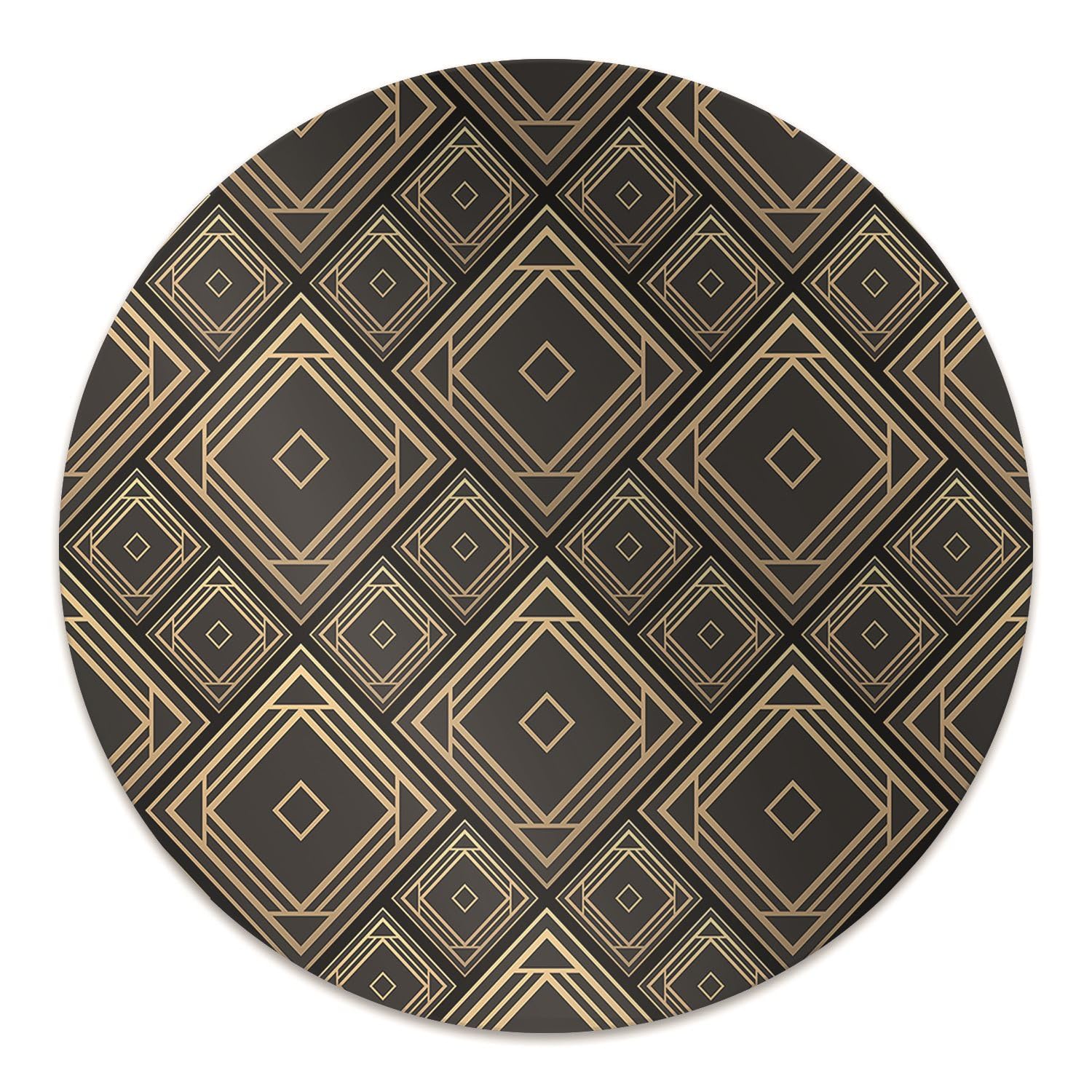 Tapis de chaise ø100 cm PVC avec motif géométrique pour protège-sol de bureau