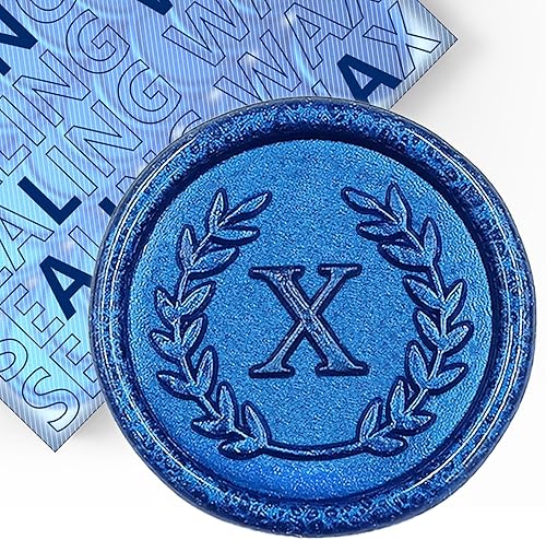 25 calcomanías adhesivas de sello de cera con letra X, hechas a mano, sin necesidad de sellar, rasgar y usar calcomanías de cera para invitaciones