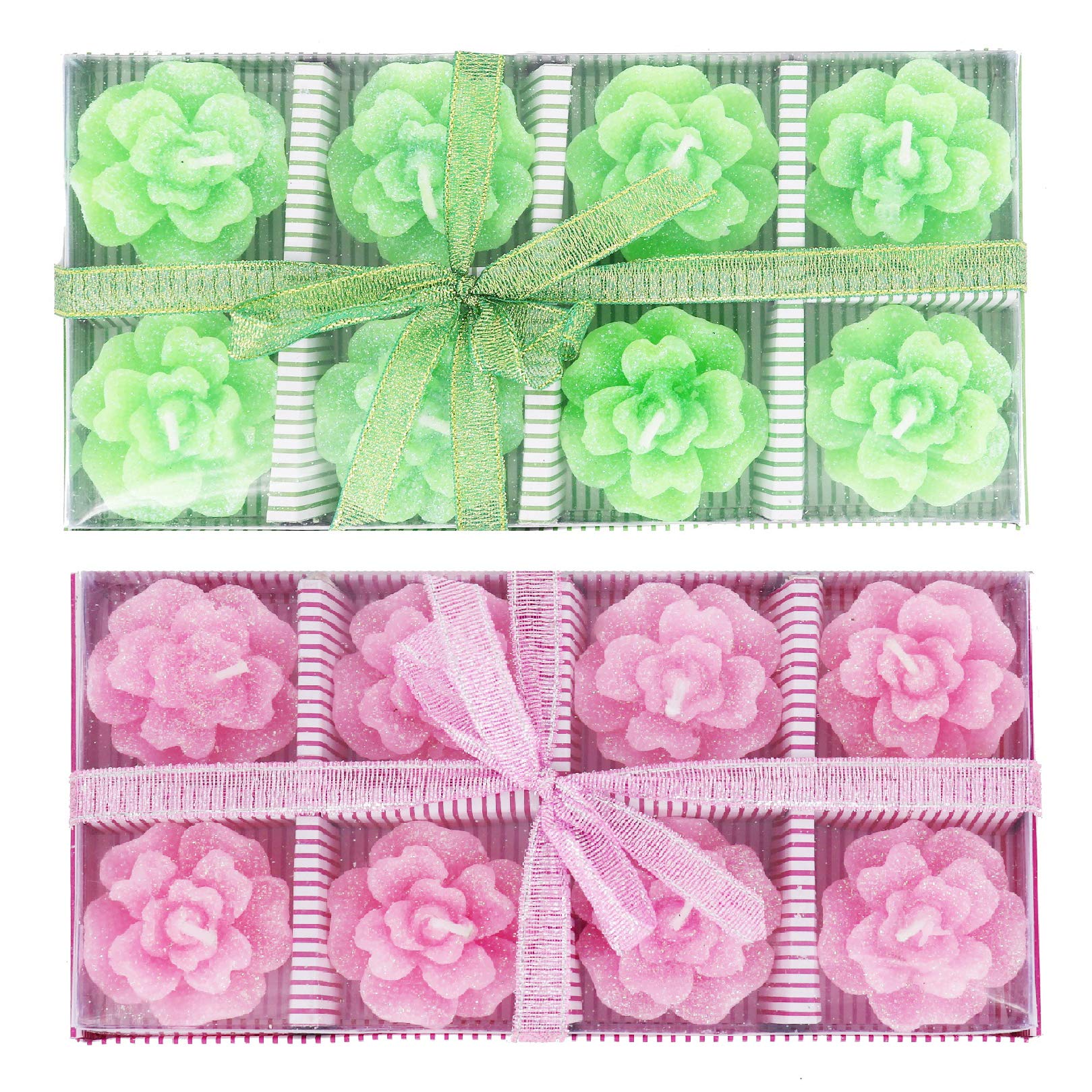 Aseenaa Floating Candle Diya Set for Home Decor | Candle Lights for Bedroom and Balcony Items Decoration, Gifts Light Waxed Diyas - Set of 16pcs