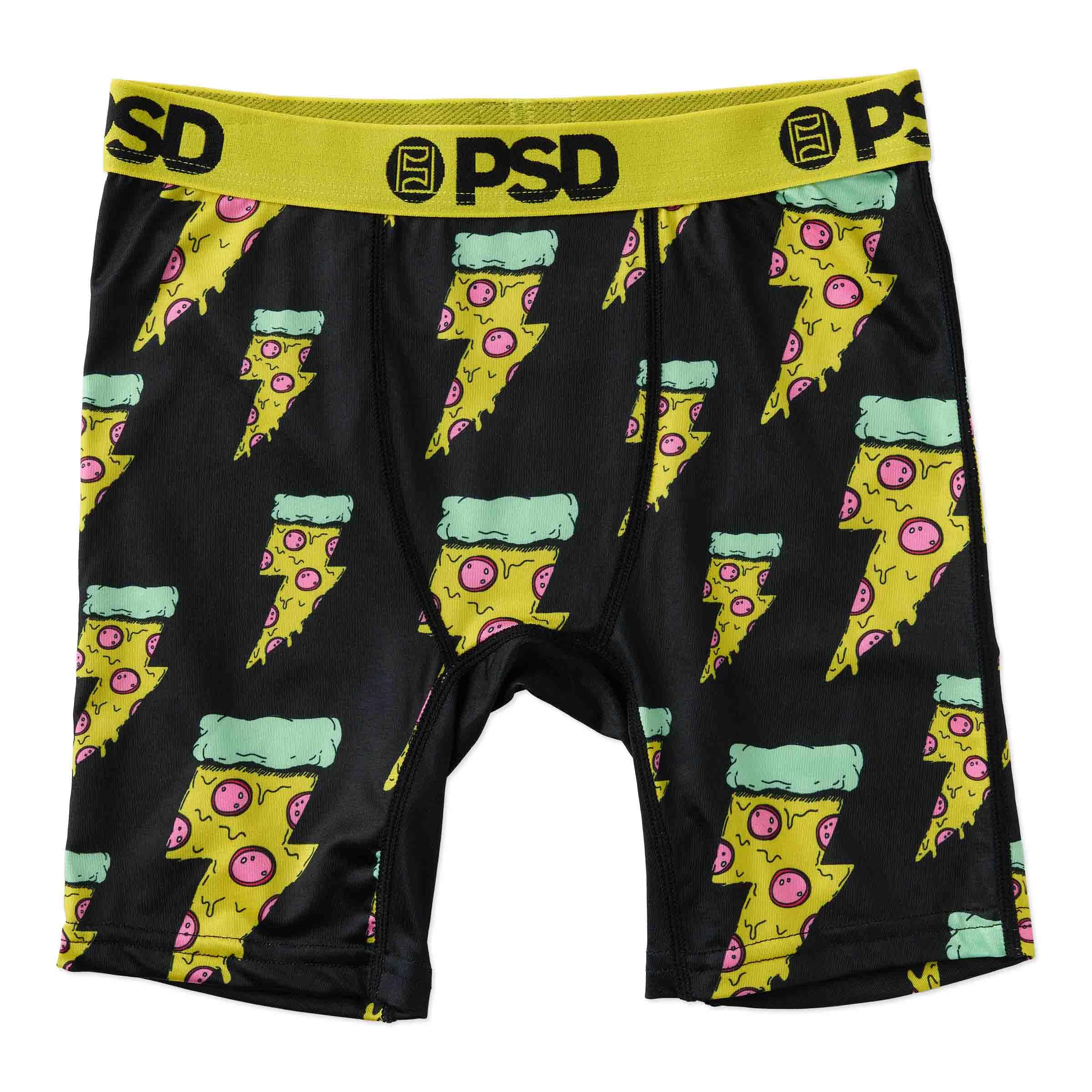 PSD Youth Boy's Underwear - Pizza Power Youth Boxer Briefs with Fun Print Designs - Comfortable Boxers for Boys, Medium