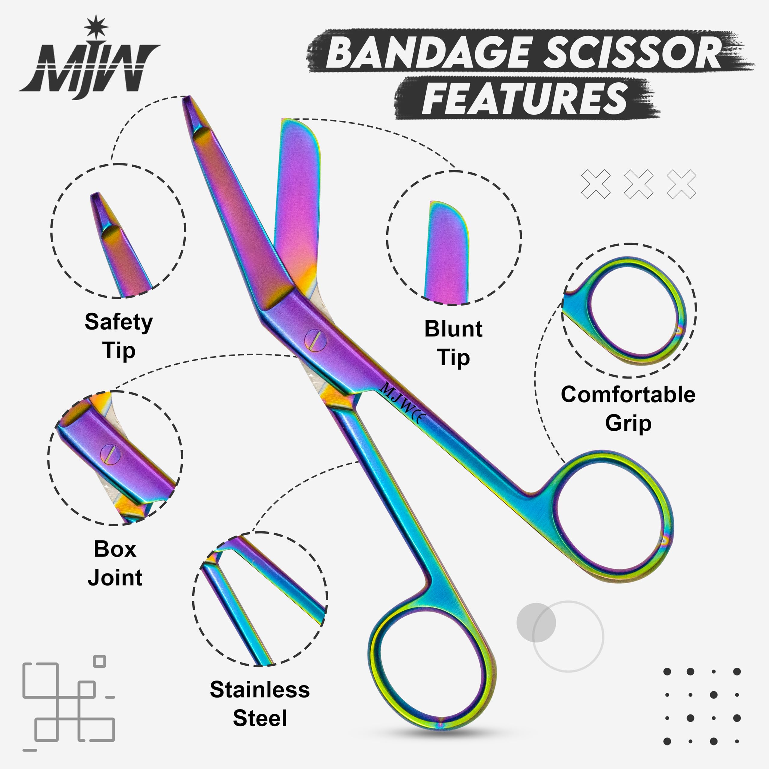Medical Scissors & Hemostats Set - Multicolor Stainless Steel -4 Medical Scissors & Hemostats Set - Multicolor Stainless Steel -4