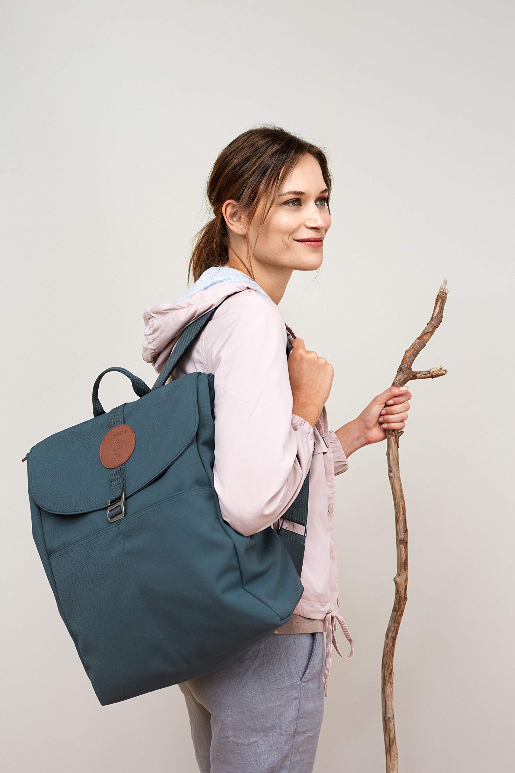 LÄSSIG Baby Wickelrucksack Wickeltasche Babytasche stylische Tasche inkl. Wickelzubehör/Backpack Adventure, Petrol