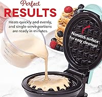 Vista 7 de DASH Paquete de mini horno tostador + mini waflera - Porciones individuales, aguamarina