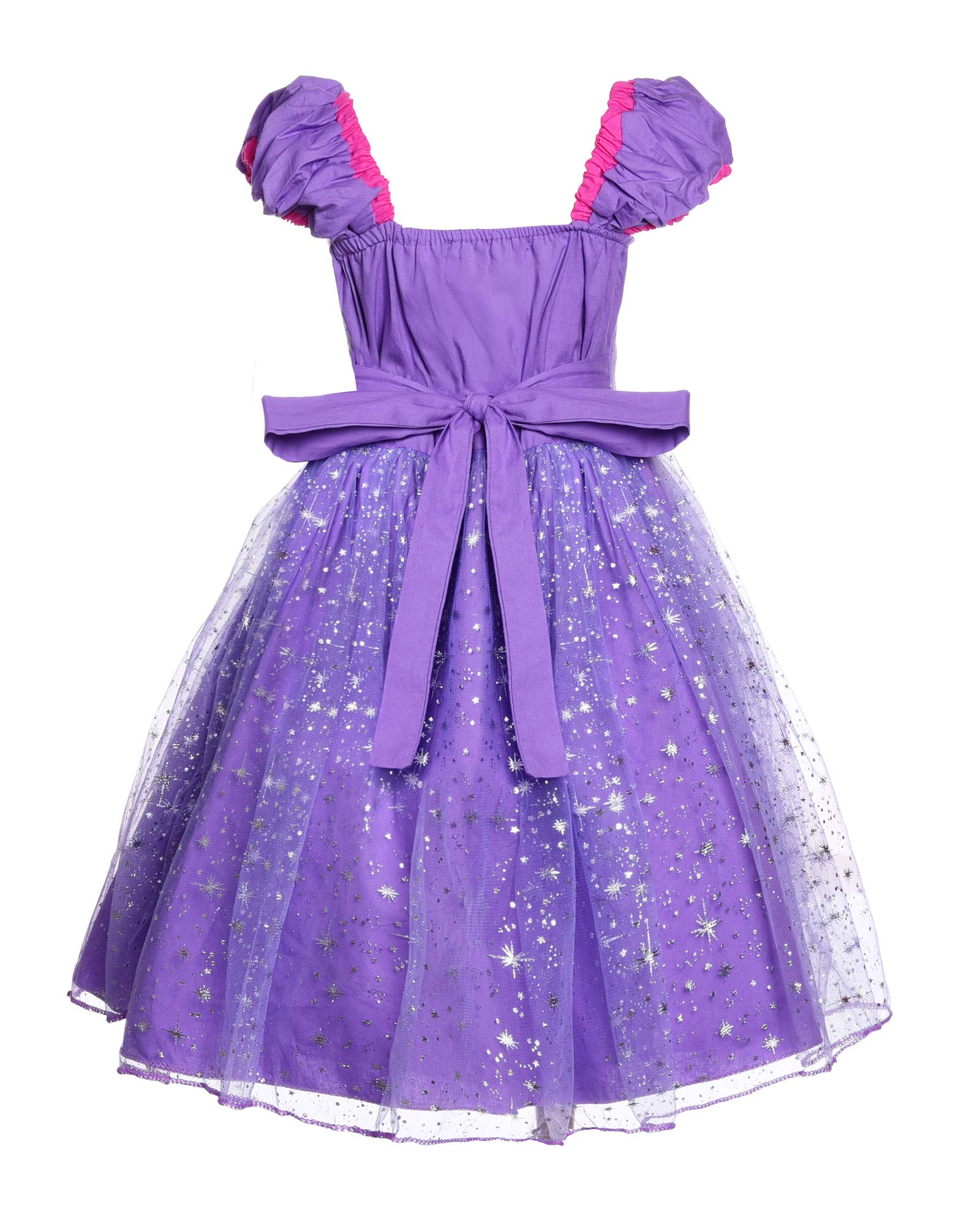 JerrisApparel Girl Princess Costume Dress for Birthday Party (3T, Purple with Accessories)