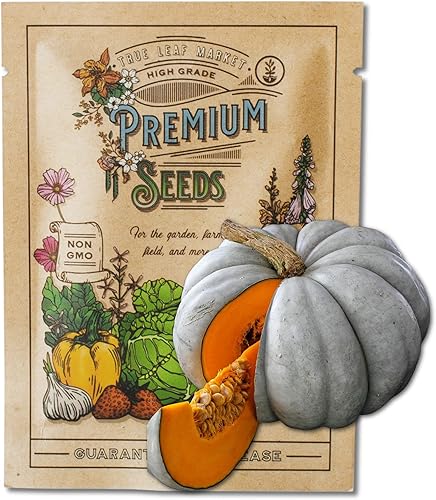 Jarrahdale - Semillas de calabaza orgánicas para plantar, 0.14 onzas, 20 semillas, orgánicas, sin OMG, semillas de jardinería agrícola y vegetal,