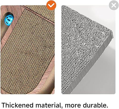 Miniatura 4 de Rascador de gato de 26 pulgadas con campanas, juguete interactivo de doble cara - Fomenta el rasguño saludable para gatos de interior, uso en el