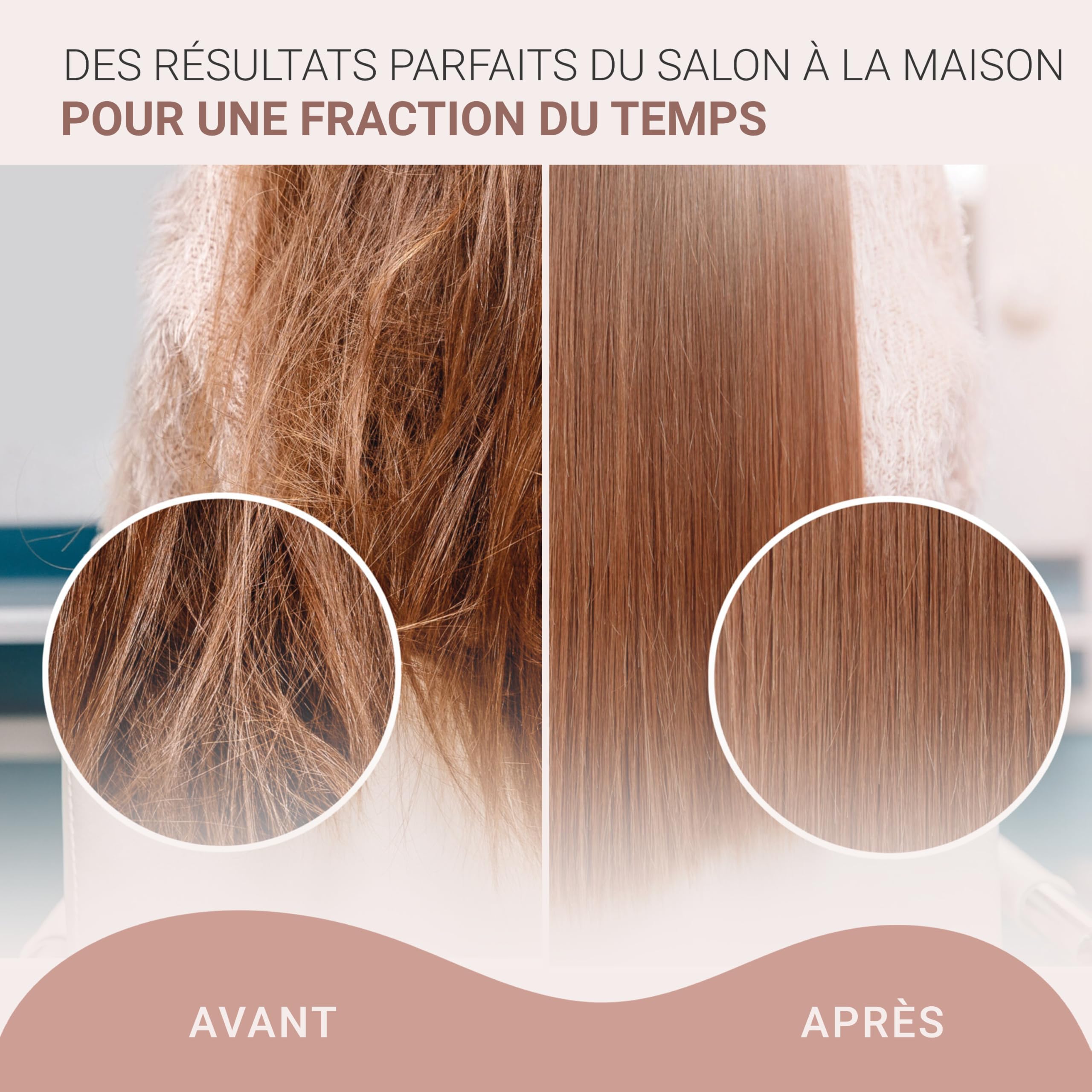Golden Curl Fer Lisseur Cheveux Professionnel pour Lissage Facile et Rapide | 5 Ans de Tranquillité, Fer à Lisser et Boucleur 2 en 1, Appareil Coiffure Hair Straightener pour Lisser et Boucler (Or Rose)