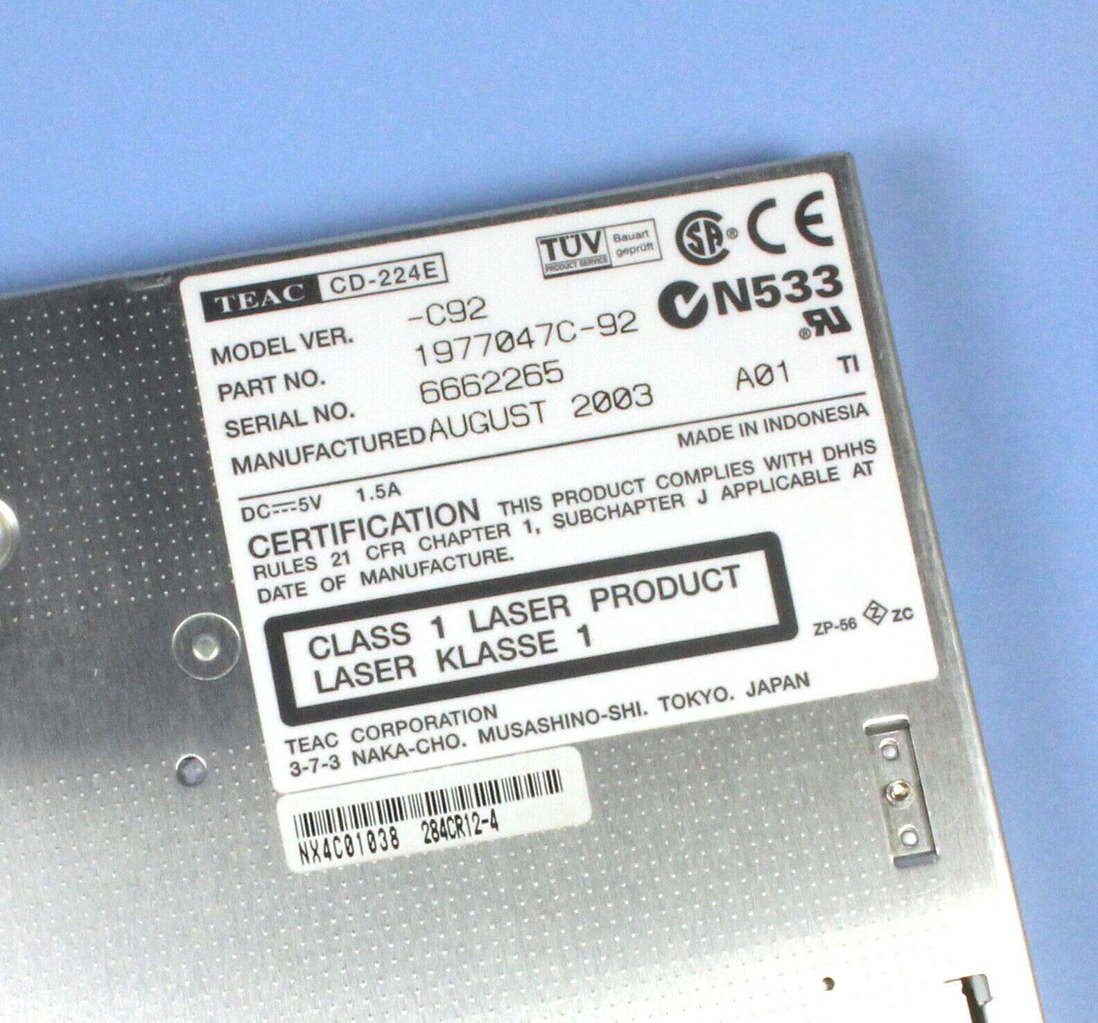 (LY #49) CD-224E CD-ROM Drive IDE OEM; Compatible with TEAC and Toshiba