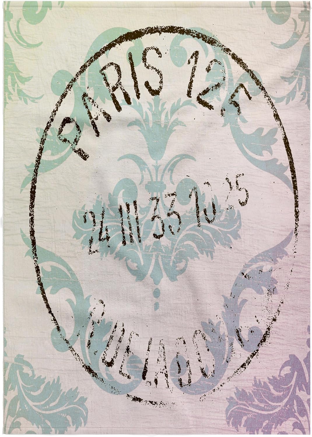3dRose Vintage Postage Paris French Art 22x30 Bath Hand Pool Towel