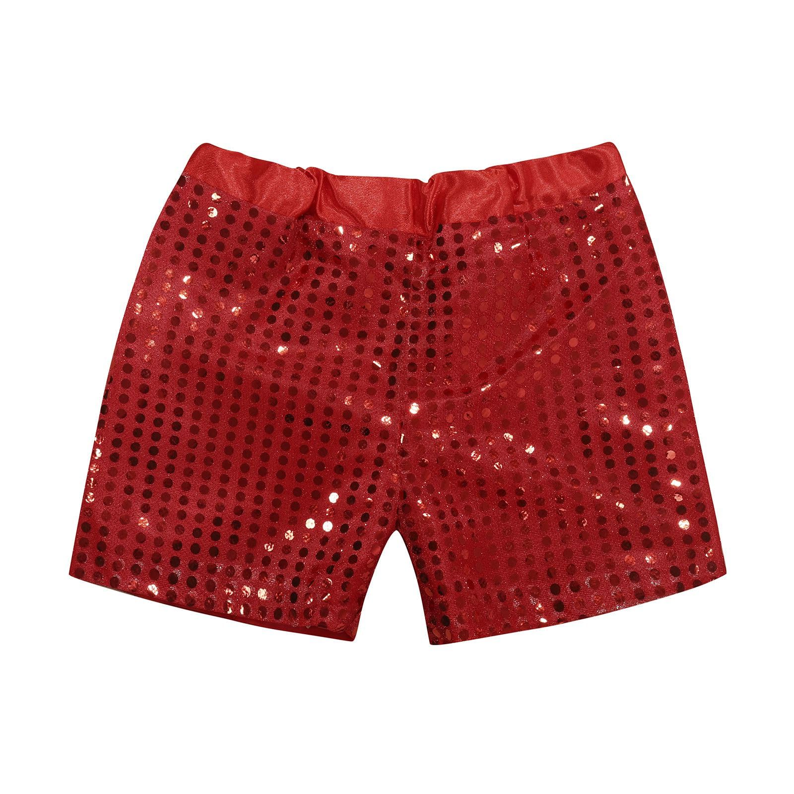 Pantalones de chándal para niñas de 146 niños pequeños para bebés y niñas, lentejuelas brillantes, cintura elástica, pantalones cortos de cumpleaños, pantalones cortos de fiesta, ropa de caza para