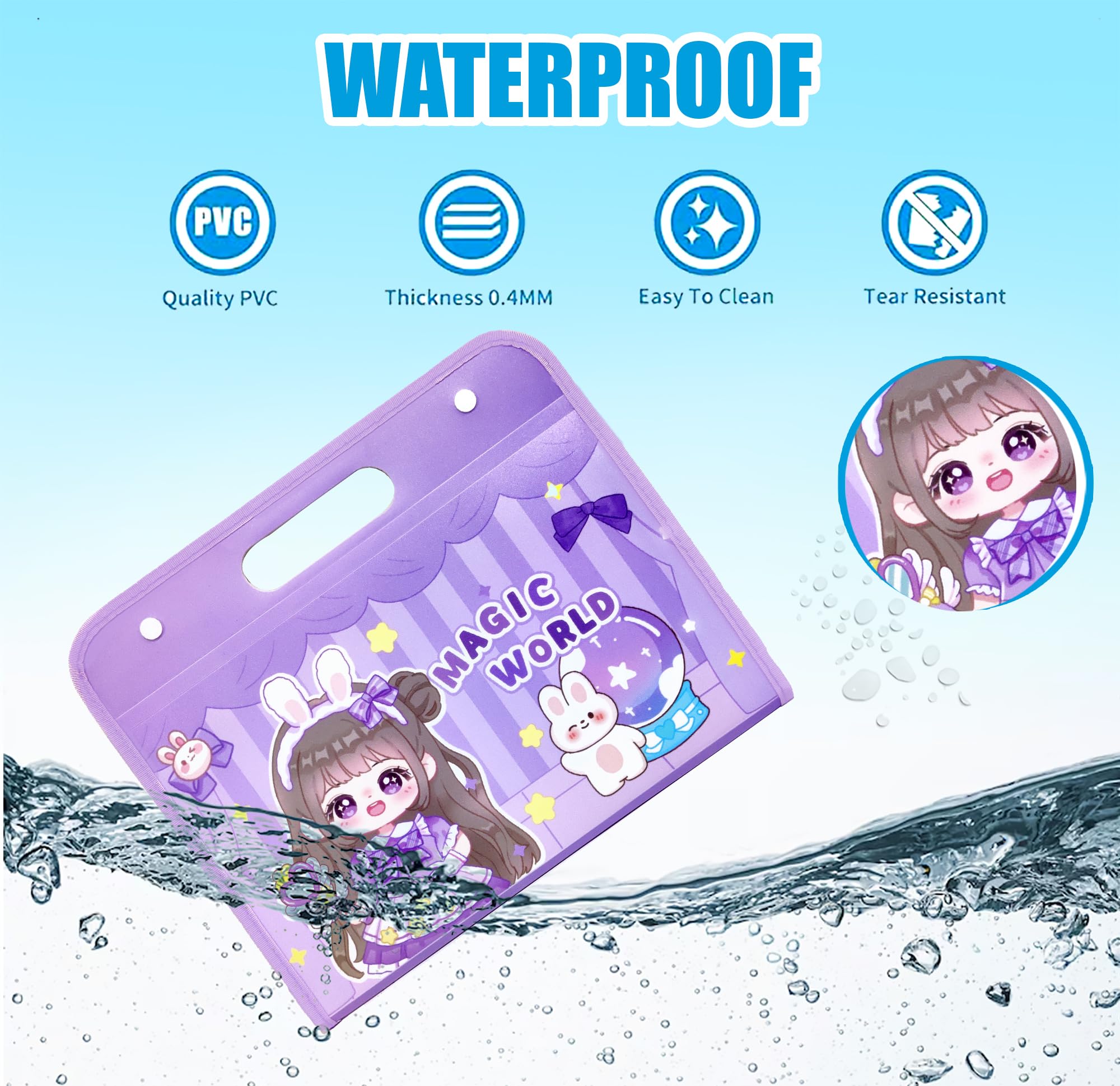 FunBlast Magic World File Folder with Button Lock – 12 Pockets