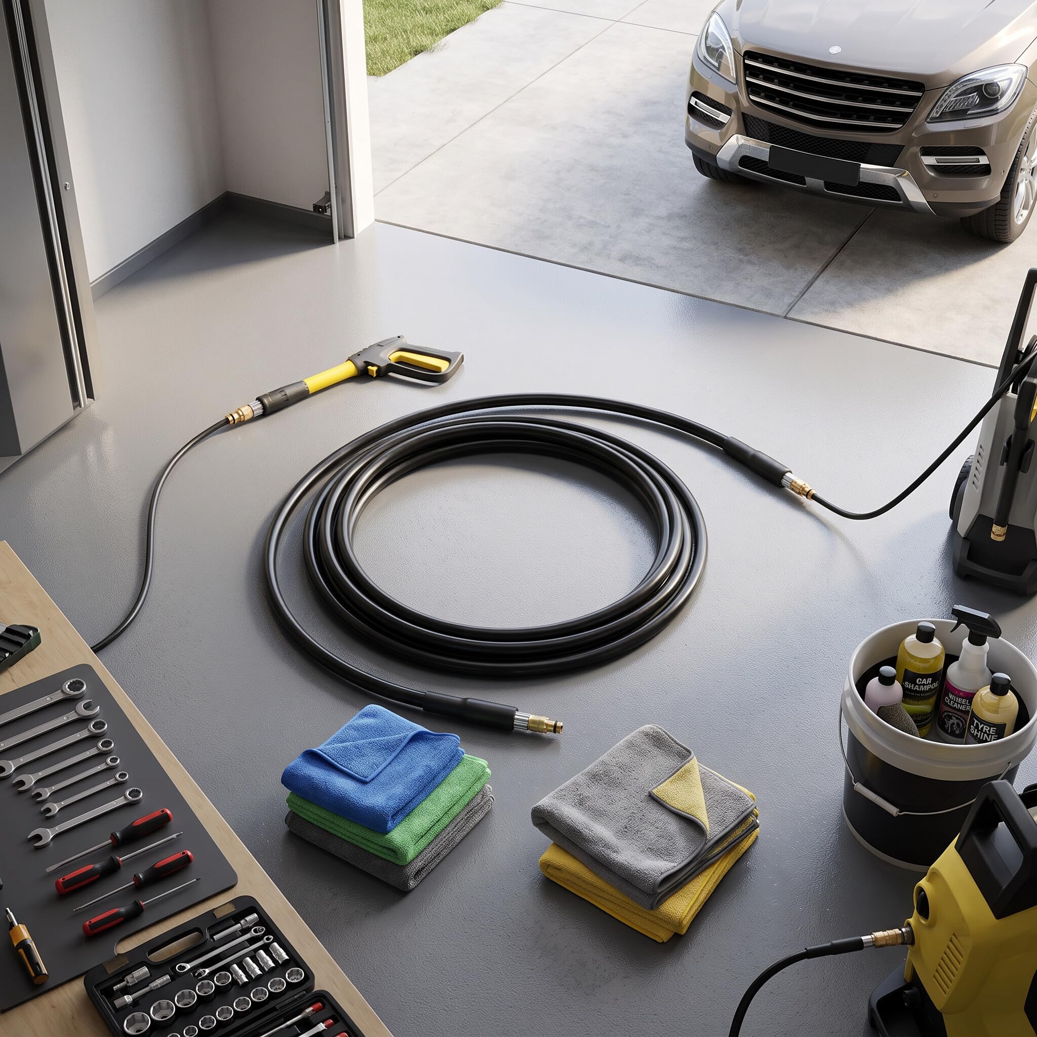 Manguera de repuesto para lavadora eléctrica, manguera de limpieza de agua de alta presión, manguera de limpieza de coche, ajuste para Karcher K2 K3 K4 K5 (6 metros)