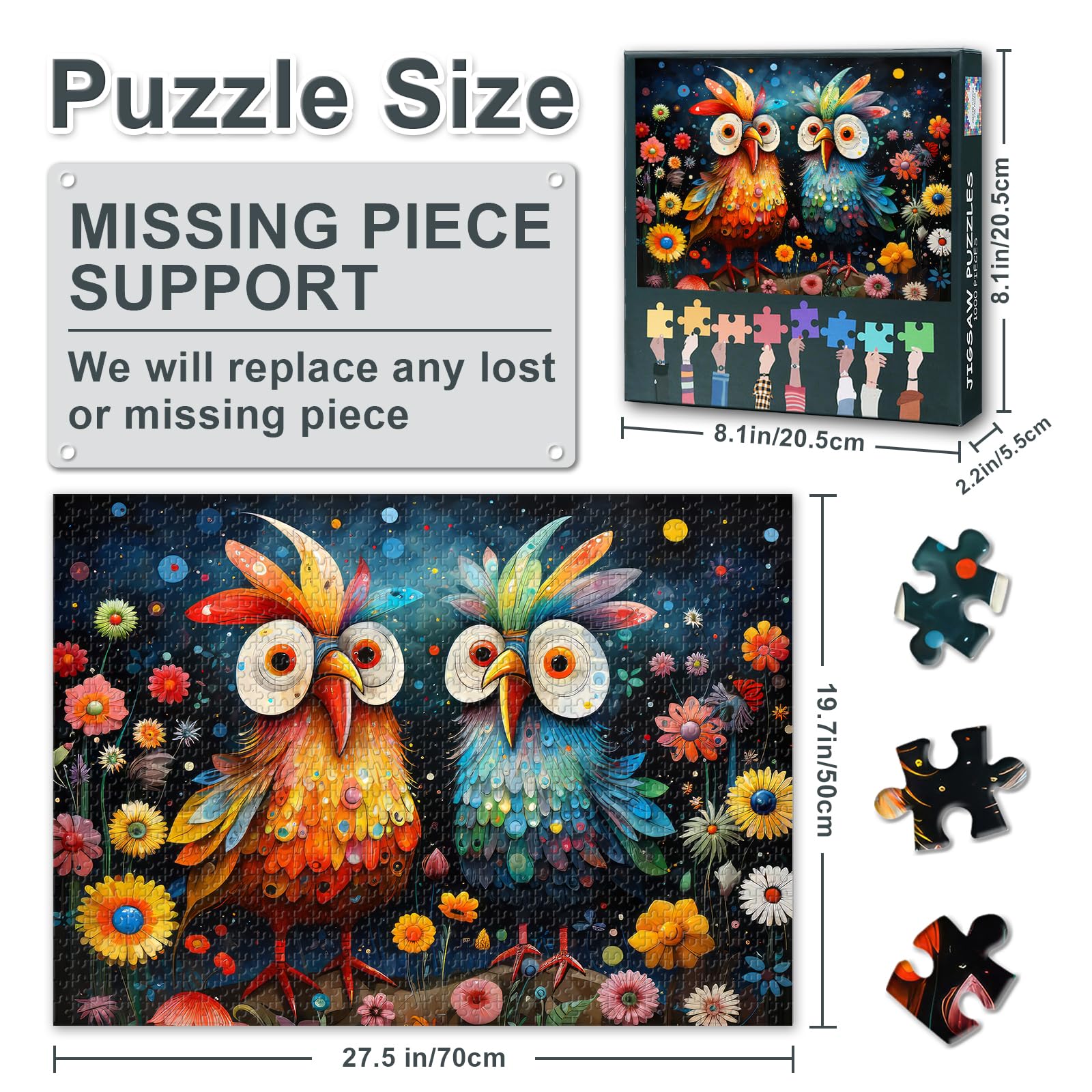 Jigsaw Puzzle, Funny Animals Art, Puzzles for Adults 1000 Piece (Birds Series) - Image 3