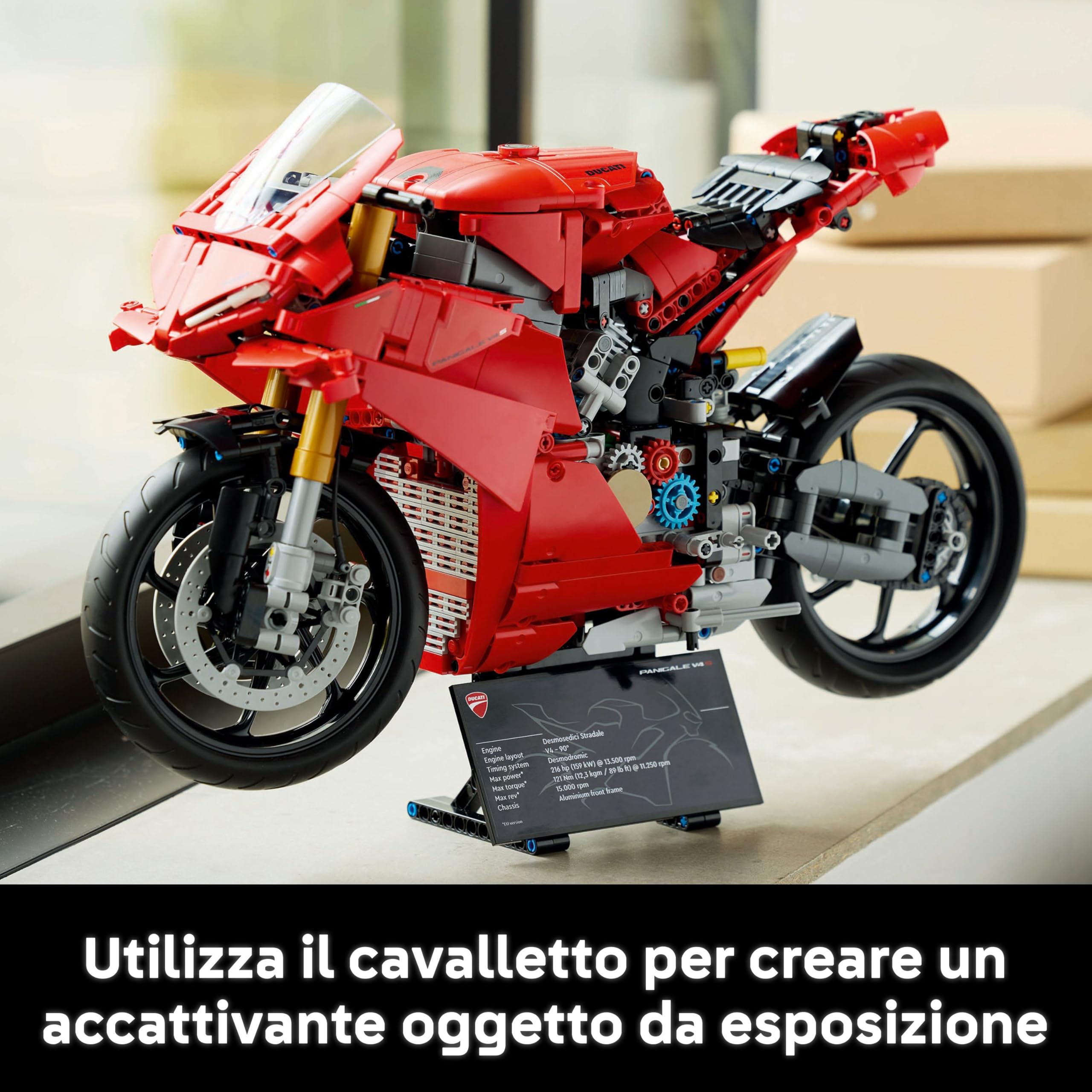 LEGO Technic Motocicletta Ducati Panigale V4 S, Modellino da Costruire per Adulti, Idea Regalo Uomo, Donna, Papà, Mamma, Fidanzato e Fidanzata, Kit Modellismo da Collezione per Fan delle Moto 42202
