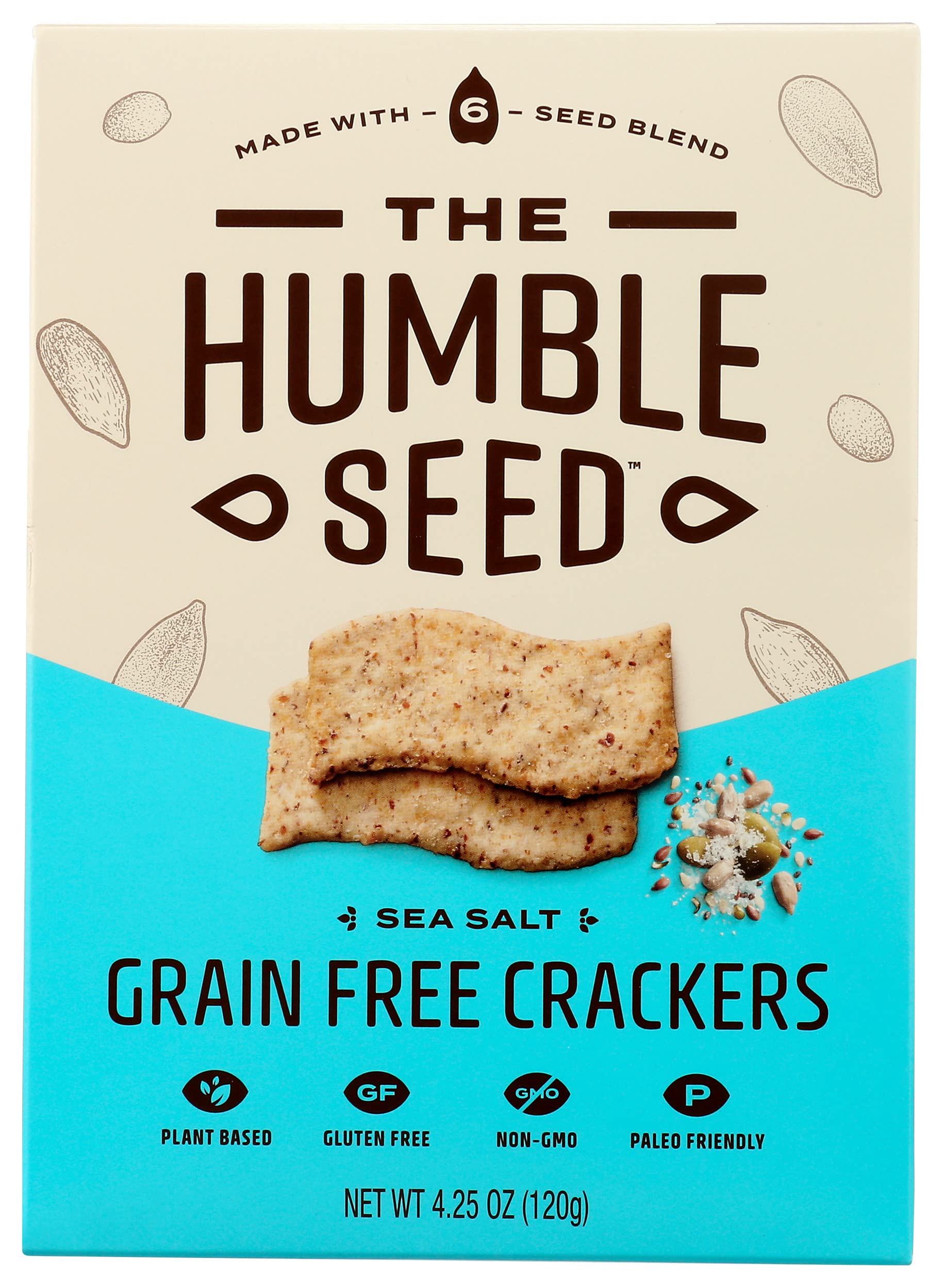 Amazon.com: The Humble Seed Grain Free Crackers, Sea Salt, Plant-Based ...