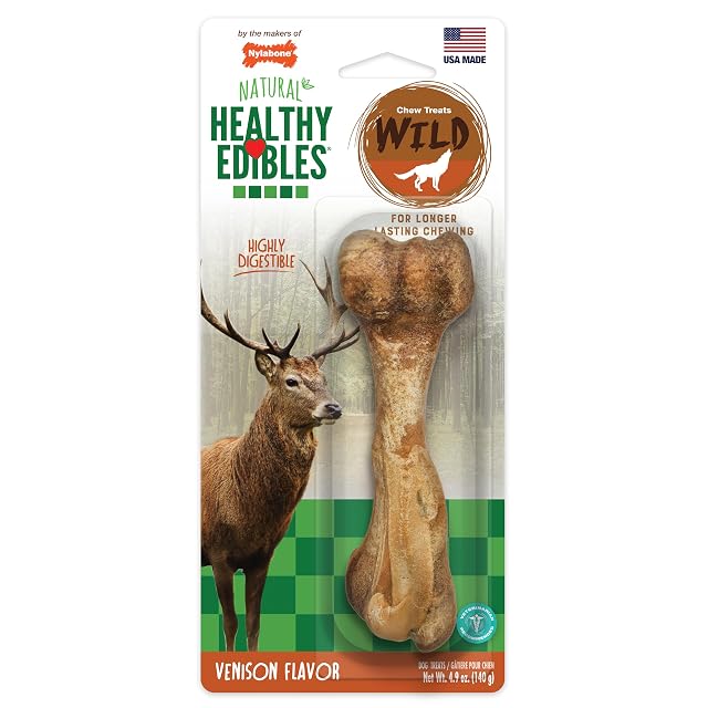 Nylabone - Huesos para Perros de venado Silvestre (1 Unidad)