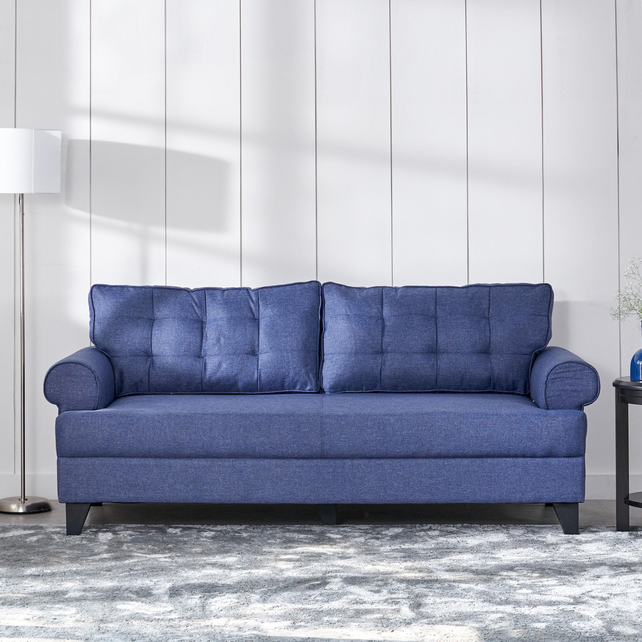 Home Centre Helios California Fabric 3-Seater Sofa - Blue-image-27