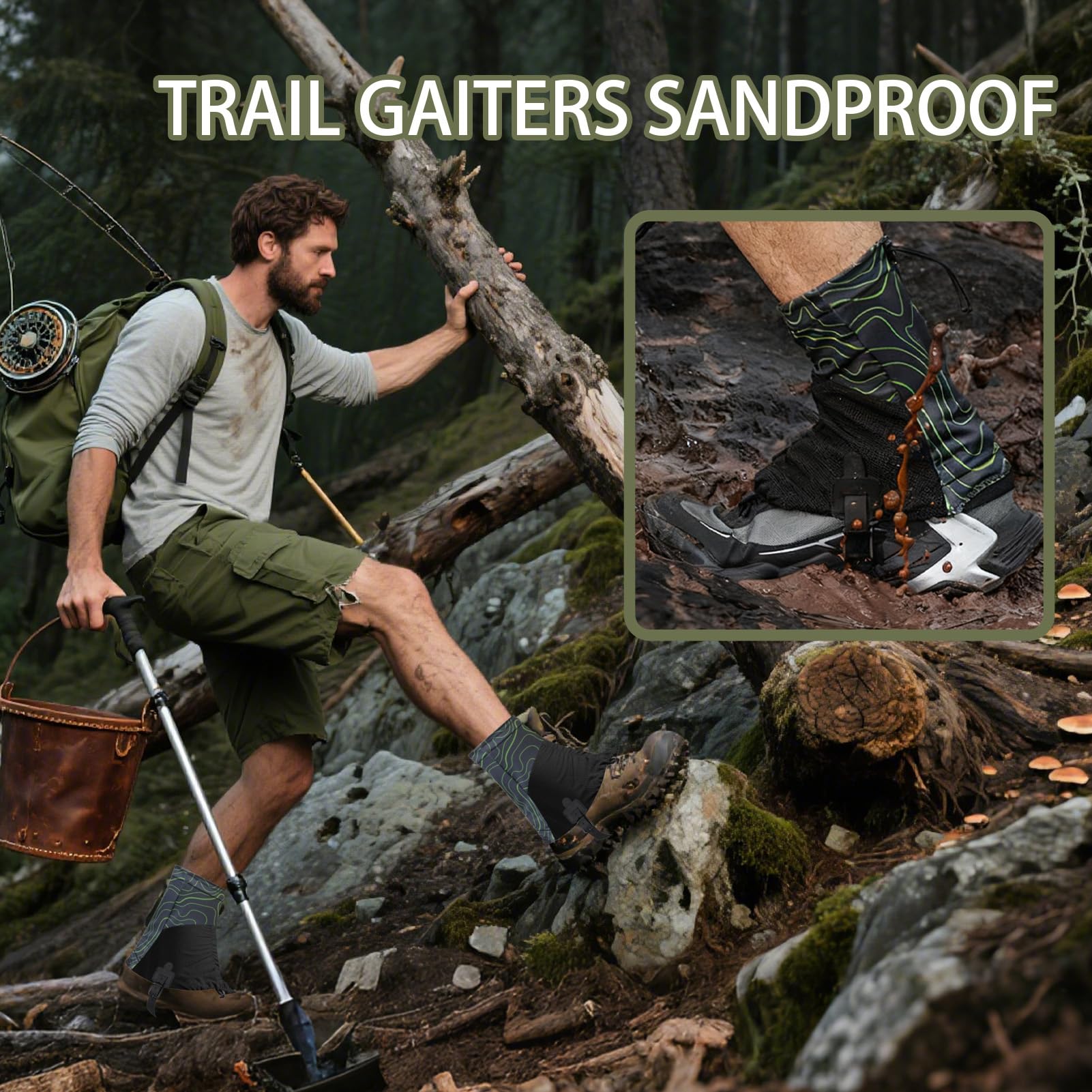 Polainas Para Trail Running - Ajustables Y Transpirables, 1 Par De Polainas Para Botas
