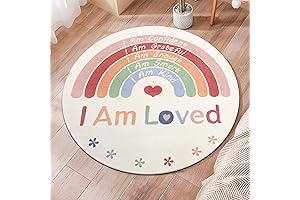 Enhance Classroom Aesthetics with the Vibrant Topotdor Boho Rainbow Rug