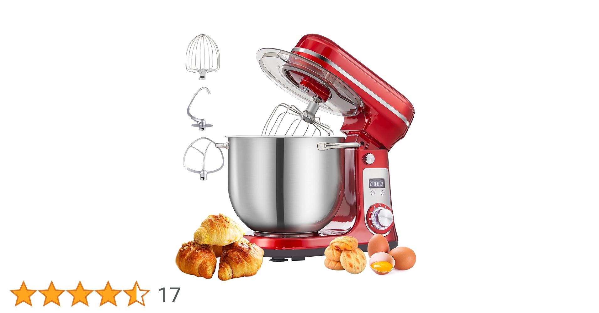 BioloMix スタンドミキサー ミキサー Biolomix Kitchen Electric Stand Mixer, 6 Speed Tilt Head