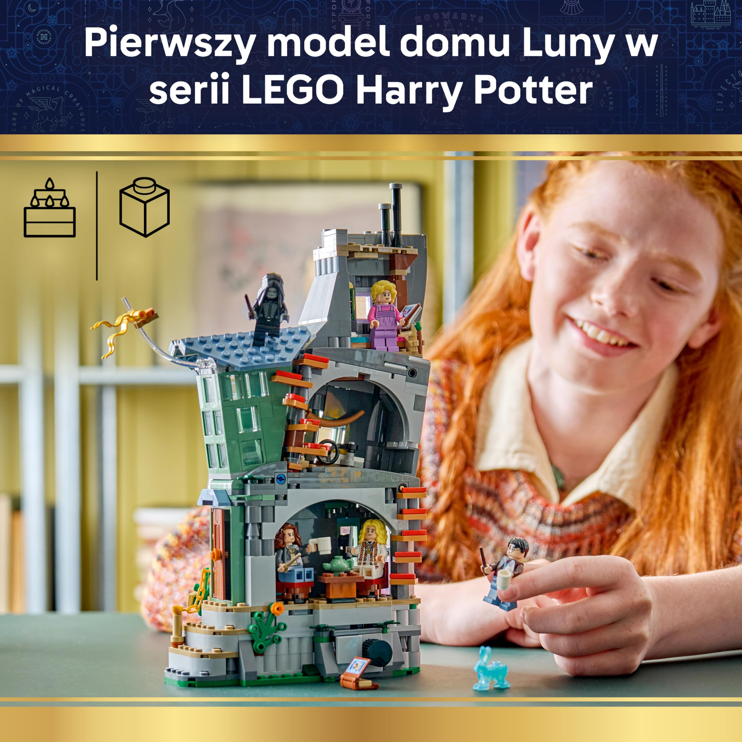 LEGO Harry Potter Dom Luny Lovegood 76467 | Model domu z minifigurkami, zabawka dla 10-latka, prezent dla fana Harry’ego Pottera, zestaw klocków dla dzieci, 764 elementy