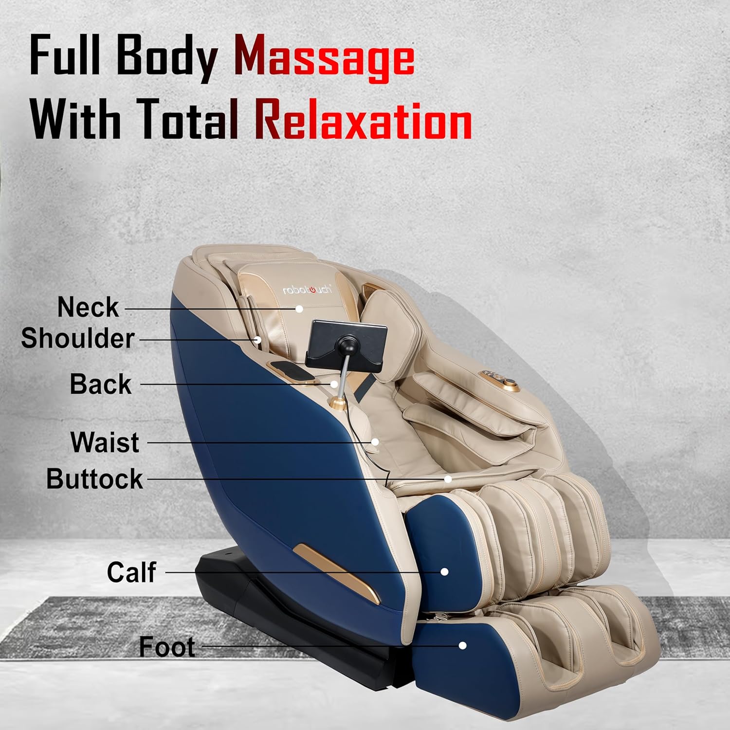 RoboTouch EcoZen Zero Gravity Full Body Massage Chair (Blue) RoboTouch EcoZen Zero Gravity Full Body Massage Chair (Blue)