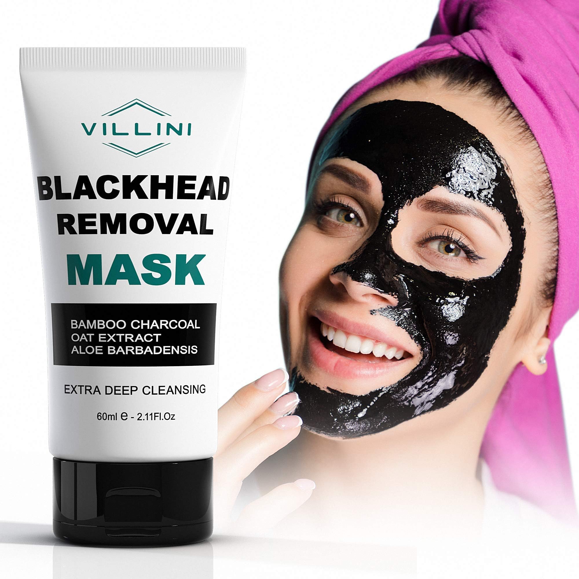 Blackhead Remover Mask - Face Mask Deep Cleansing - Charcoal Peel Off Mask for Face, Nose - Black Mask for All Skin Types