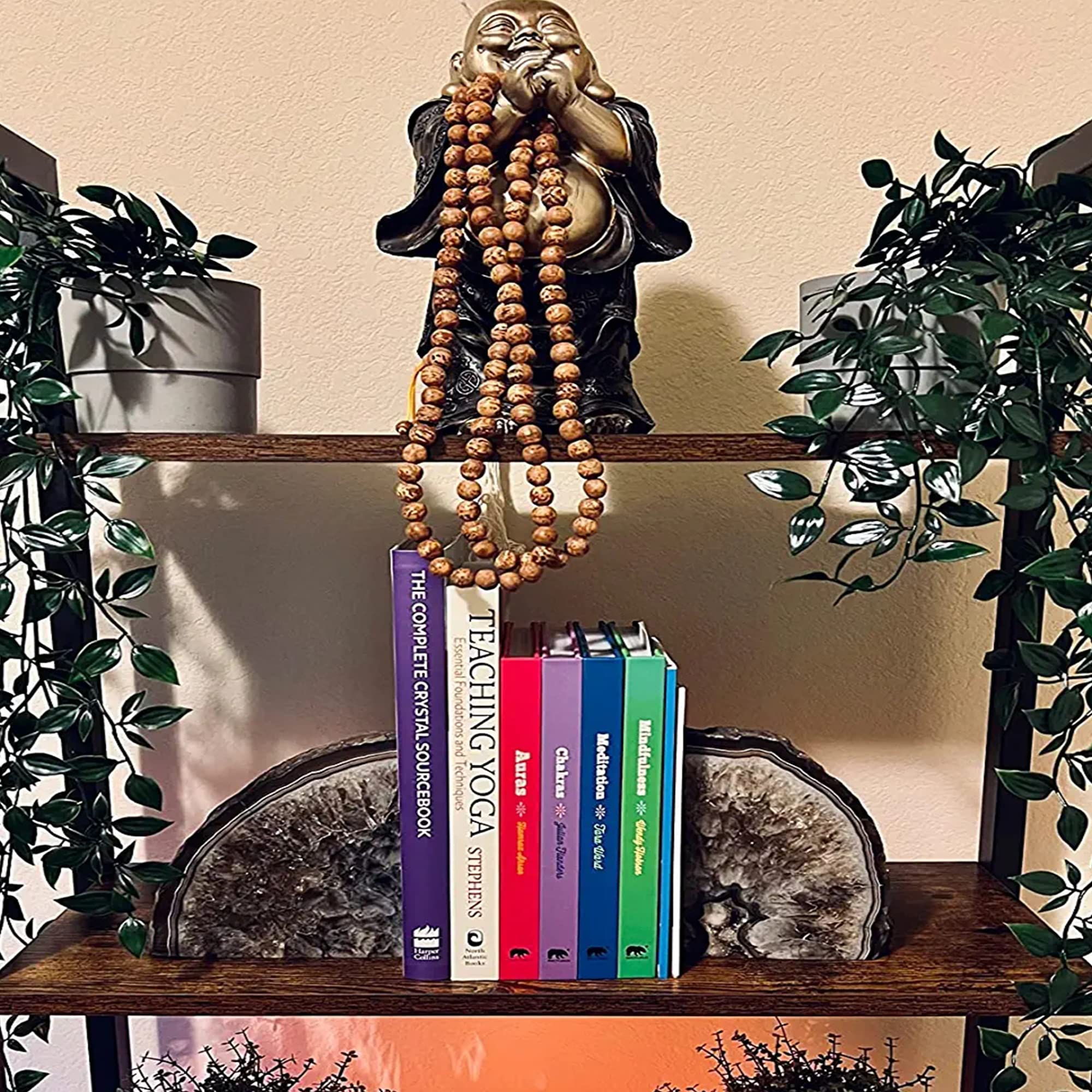 Amazon.co.jp: アゲート・瑪瑙のブックエンド ゴム製緩衝付き 4-6LBS