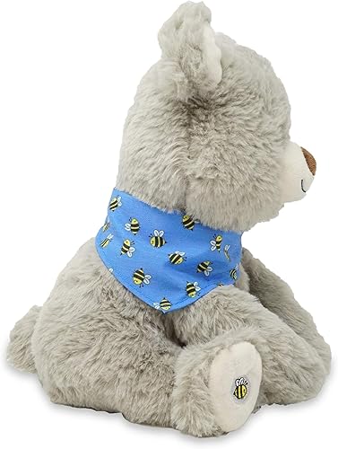 Miniatura 7 de Cuddle Barn My Bear Coby - Animal de peluche animado de oso de peluche, canto gris de 11 pulgadas