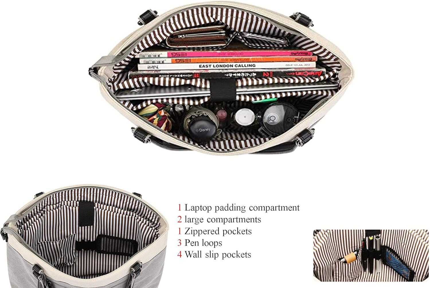 Prоduсt Dеаl VOGUZY Women Laptop Tote Bag Canvas Handbag Purse Work Bags Suреr Chеар 🛒 VOGUZY Women Laptop Tote Bag Canvas Handbag Purse Work Bags