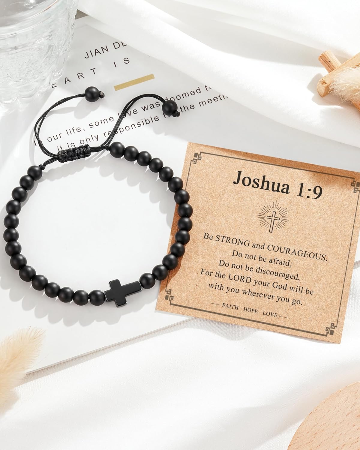 Tarsus Cross Bracelet for Men Teens, Cross Jewelry Christian Gifts for Easter, Christmas, Birthday, Valentines Day ... - Image 2