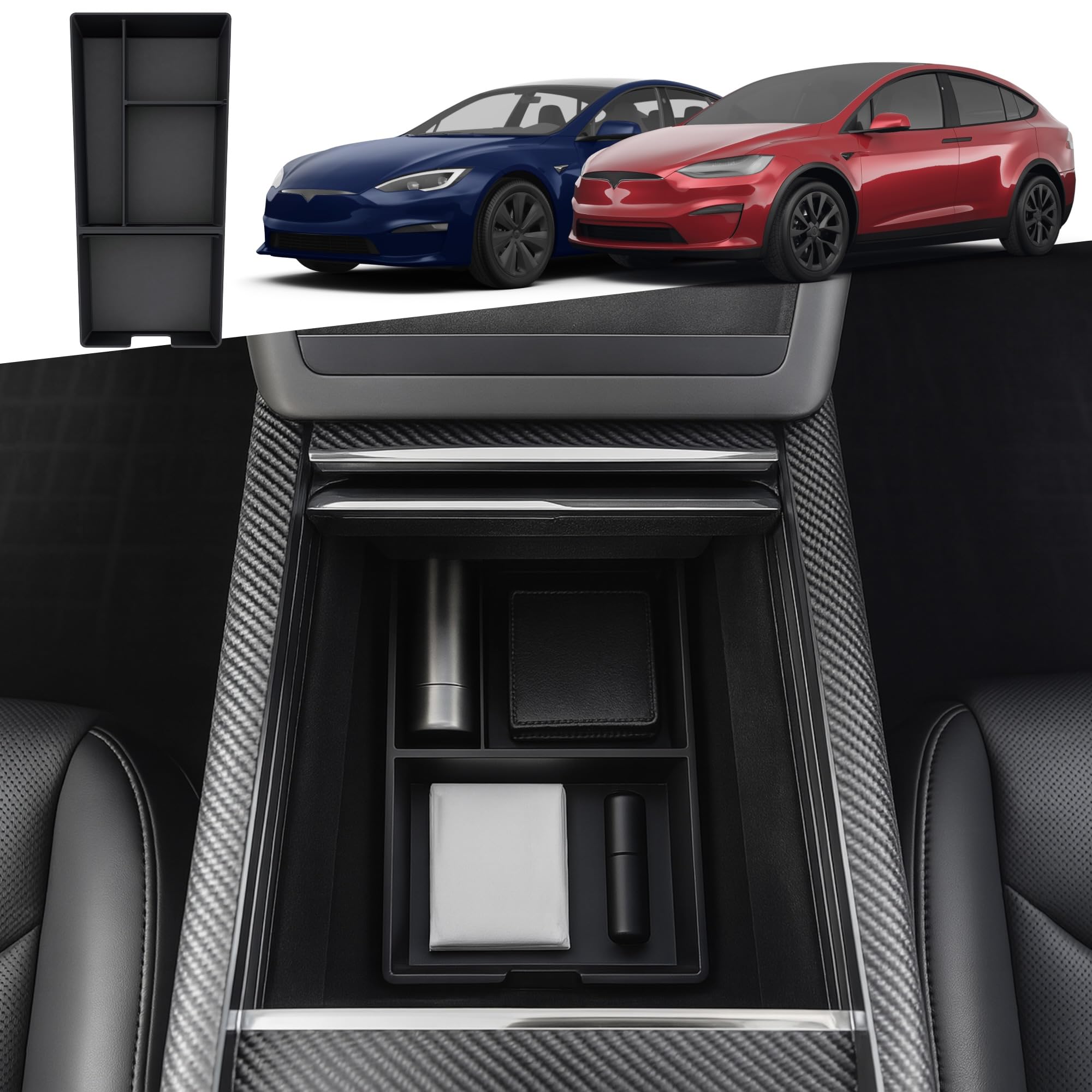 Amazon.com: TWRAPS Center Console Storage Tray for Tesla Model X