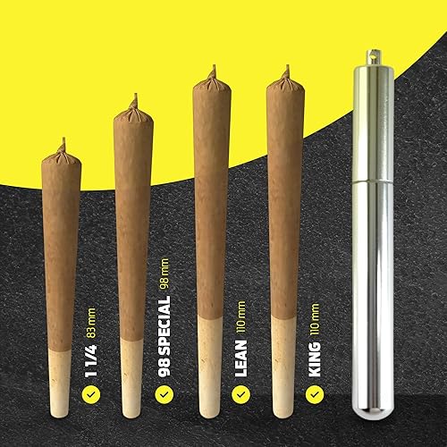 Miniatura 4 de Epulse Preroll - Tubos de soporte de conos a prueba de olores, tubo de almacenamiento de aluminio hermético para conos preenrollados (tamaño King,