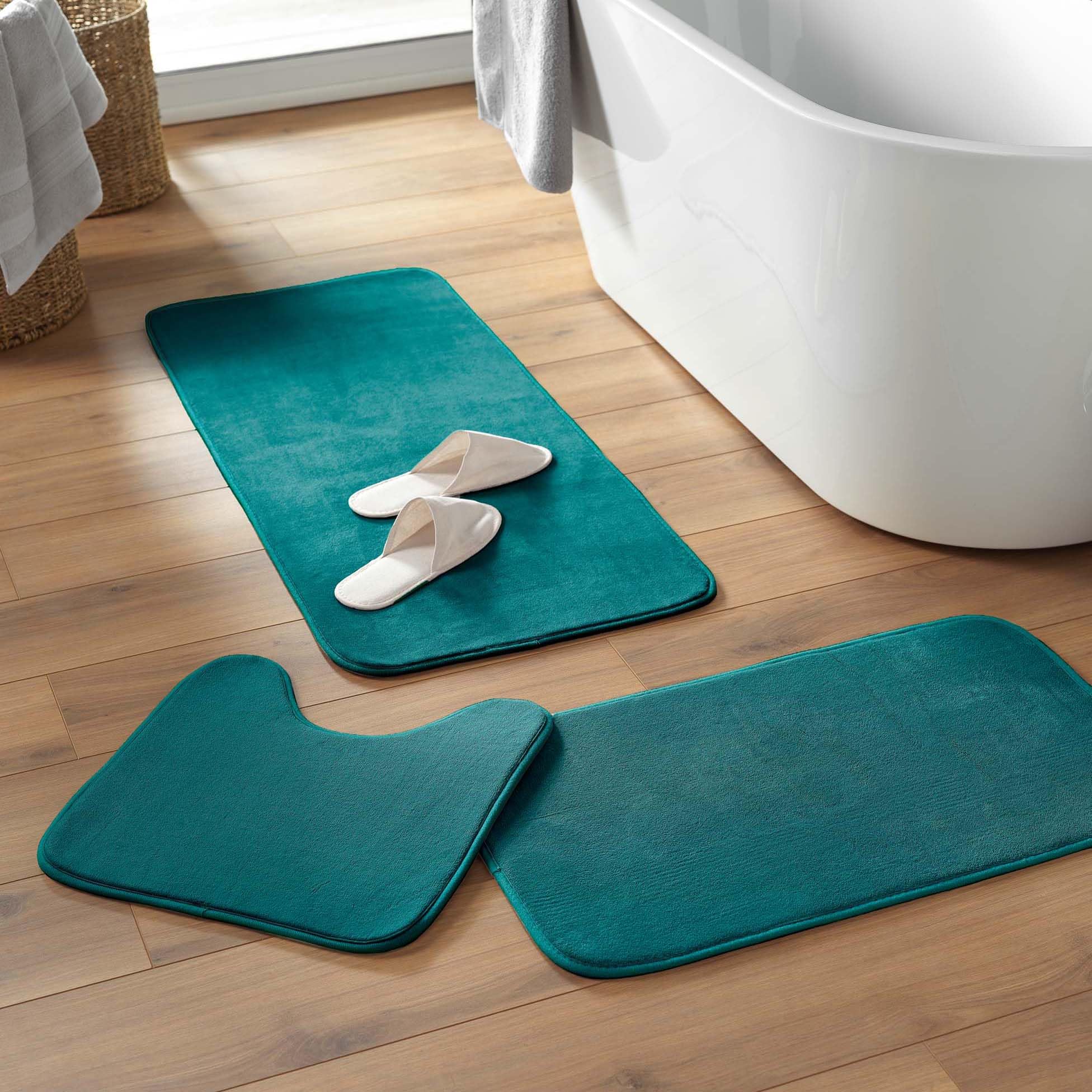 Douceur d'Intérieur Gentle for indoor use vitamin mat, 100% polyester, blue/emerald, without, 45 x 75 cm (Rectangular) - Image 4