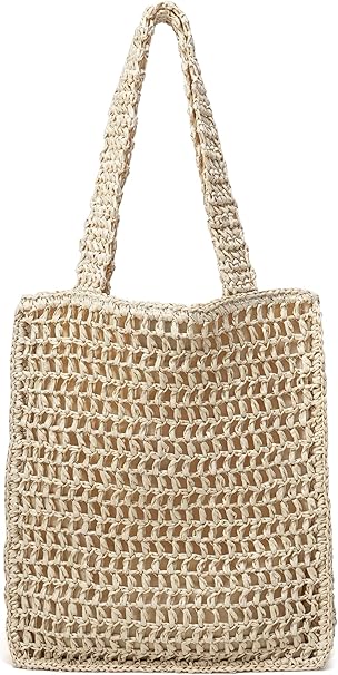 Beach Straw Purse For Women: Large Straw Bags Crossbody Shoulder Handbags - Raffia Woven Tote Purse For Summer Vacation