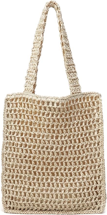 Beach Straw Purse For Women: Large Straw Bags Crossbody Shoulder Handbags - Raffia Woven Tote Purse For Summer Vacation