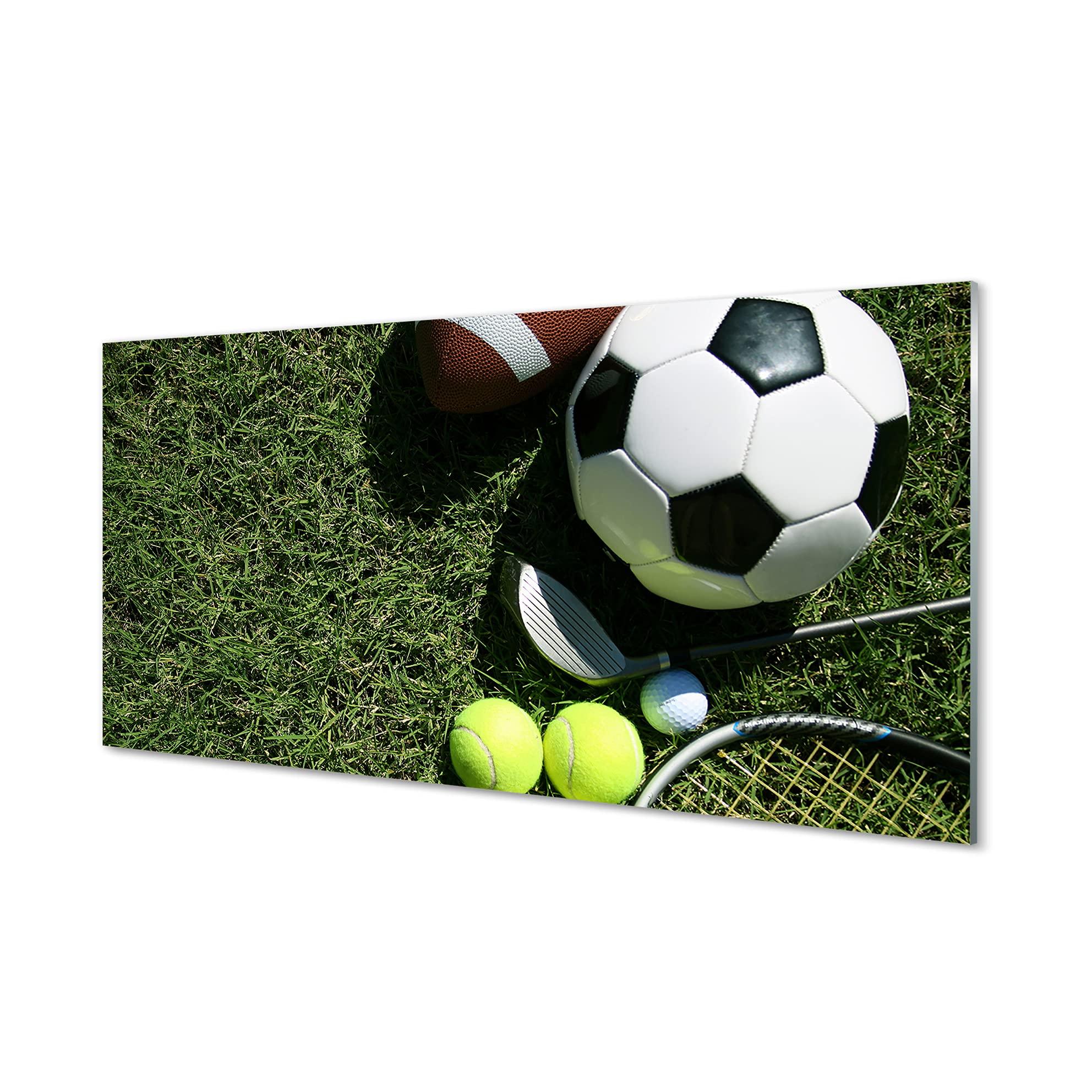 Dosseret en verre trempé sécurité football décoration murale 100x50