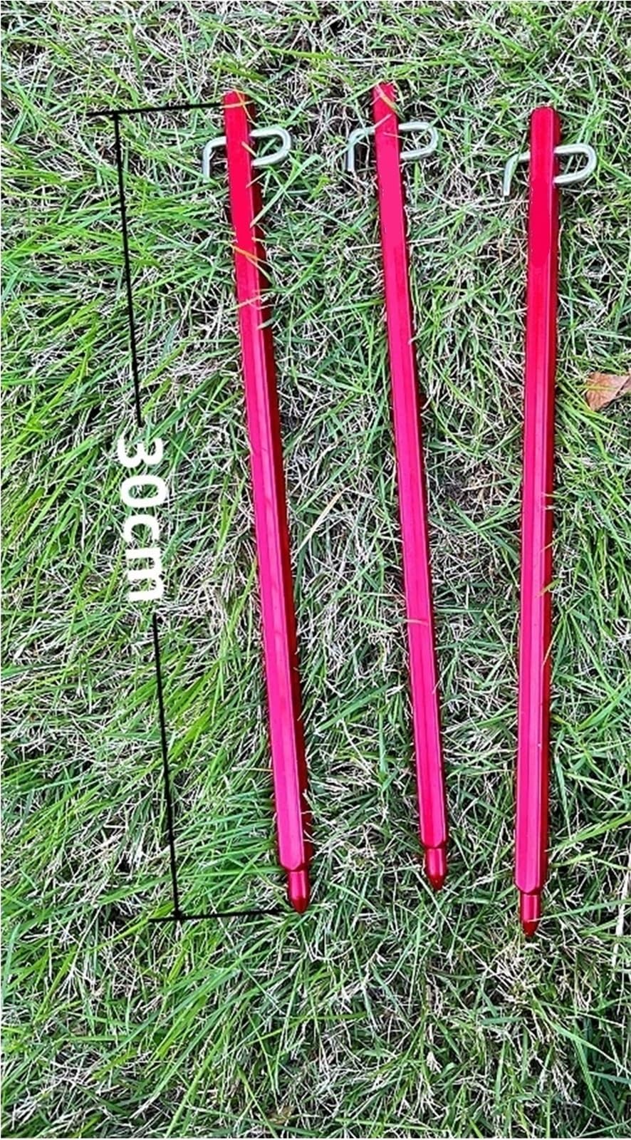 Camping Zeltheringe 4 Stück 30 cm Baldachinpfähle Aluminium Garten Bodennagel Strand Markisen Hängematte Trampolin Zubehör