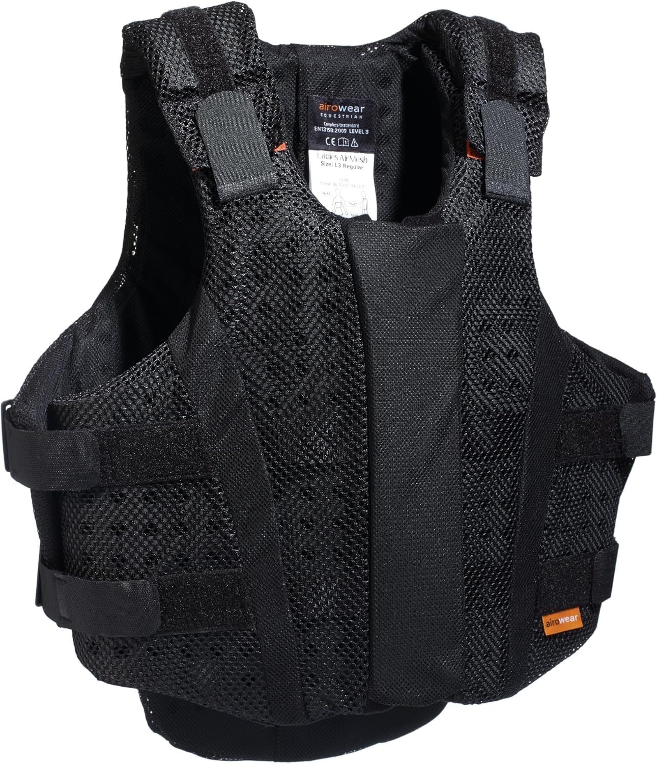 Airowear Mens Air Mesh Body Protector Black Sports